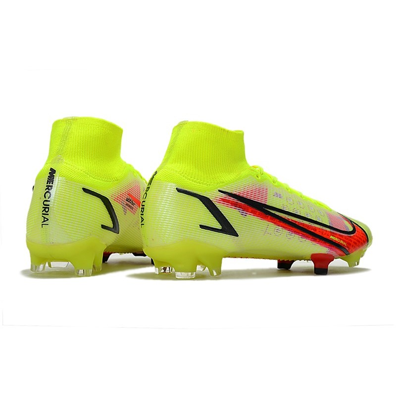 Nike Mercurial Superfly VIII Elite DF FG Volt Černá Bright Crimson